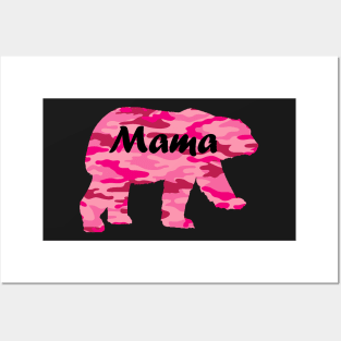 Pink Camouflage Mama Bear Posters and Art
